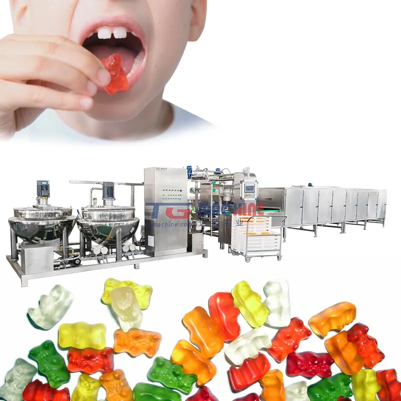 Snelle Installatie Gevormde Gummy Candy Making Machine Beer Vormen Sap Zacht Snoep Maken Machine