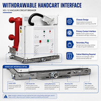 Interruptor de Circuito al Vacío Trifásico para Interiores ASM VS1-24/630-25 630A 25kA 50Hz con Mecanismo de Resorte Compatible con KYN28A-Tipo de Media Tensión