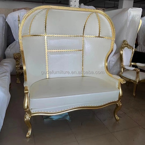 Nueva venta al por mayor nuevo diseño oro real rey <span class=keywords><strong>Luis</strong></span> II silla resina apilable Silla de fiesta - Product Image 5