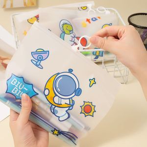 Cartoon Astronaut <b>Document</b> <b>Bag</b> Waterproof Zipper Rectangle Student Storage <b>Bag</b> For School Use - Product Image 4