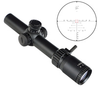 Lunette de chasse Bowei 1-8X24 LPVO SFP avec lentille optique HD, tube de 30 mm, viseur optique de chasse à illumination rouge