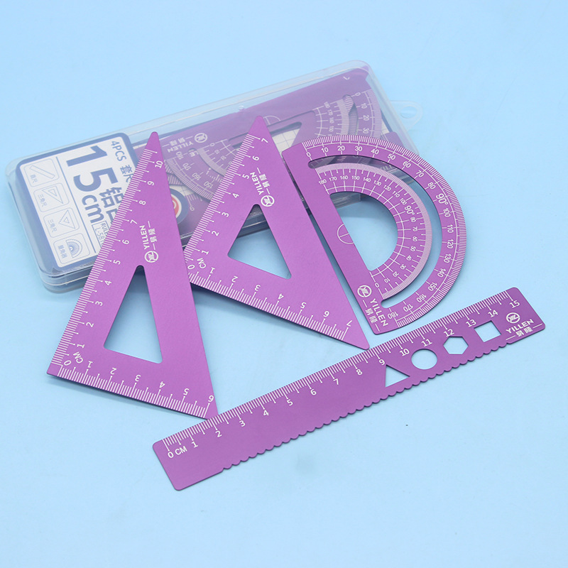 Purple 15cm [Boxed] Ruler with Shape