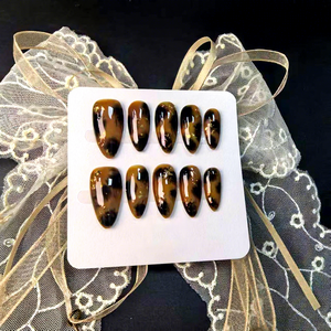 <span class=keywords><strong>Gel</strong></span> de luxe fait à la main <span class=keywords><strong>en</strong></span> gros <span class=keywords><strong>sur</strong></span> les ongles ongles moyens longs <span class=keywords><strong>strass</strong></span> ongles carré Bling brillant 3D ongles artificiels manucure - Product Image 4