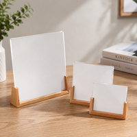 Witte sublimatie acryl fotolijst met houten voet, aanpasbaar ontwerp en hot press display