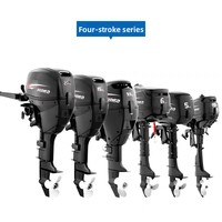 Moteur hors-bord HIDEA pour bateaux pneumatiques, moteur à essence 2 temps/4 temps, refroidissement par eau, EFI, démarrage électrique, 3-40 CV