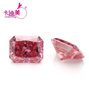 Pink Moissanite Loose Stone Rectangle Radiant Cut For Jewelry Making Synthetic Lab Created Gemstone 0.5ct 5ct - Product Image 3