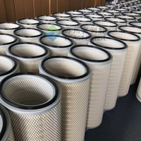 Filter Cartridge Industri Oval Selulosa Tahan Api untuk Pengumpul Debu Sandblasting dan Shot Blasting