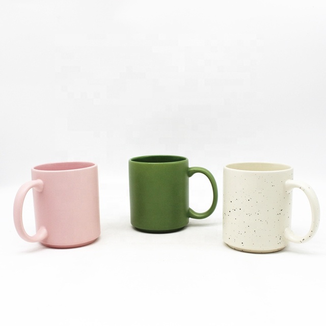Custom Stoneware Matte Solid Color Ceramic Stackable Coffee Mug Home Office Porcelain Mug