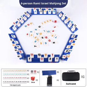 Juego de Mahjong <span class=keywords><strong>Rummy</strong></span> Digital Israelí Más Vendido, Juego de Cartas <span class=keywords><strong>Rummy</strong></span> de Viaje para 6 Jugadores, Dominós de Papel, Juegos de Mesa - Product Image 2