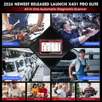 LAUNCH X431 PRO ELITE OBD2 Escáner Sistemas completos Herramienta de diagnóstico de coche Máquina 32 Reinicio CANFD DOIP ECU CODIFICACIÓN Prueba activa FCA SGW