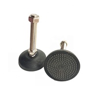 Pied de nivellement industriel robuste en plastique de 50 mm de diamètre avec base pivotante M8 M10 M12 pour atelier et entrepôt