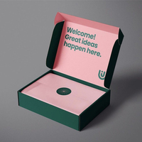 Boîte-cadeau en carton rigide ondulé personnalisée avec impression numérique sur papier texturé français, plusieurs formats, pour l'emballage textile