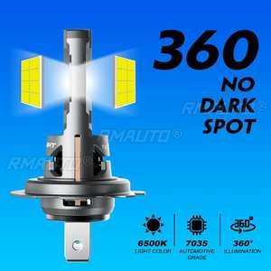 1 Par de Bombillas LED para Faros Delanteros de Coche 6500K H7 6000LM/Par, Faros LED IP68 Impermeables para Modificación de Iluminación de Automóviles - Product Image 2