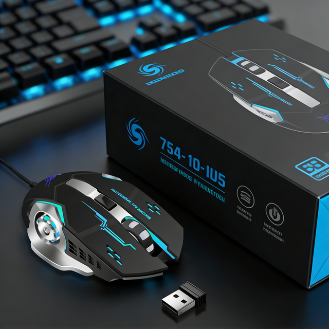 Keywin Wholesale LED Quick Response 2.4g Wireless Gaming Mouse Rechargeable 1600dpi 7D Wireless LED Breath Backlit Gamer Mouse