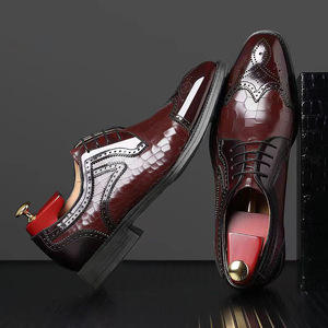 S3156R <span class=keywords><strong>scarpe</strong></span> in pelle di alta qualità da <span class=keywords><strong>uomo</strong></span> eleganti e lucide a punta - Product Image 3