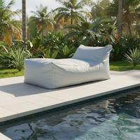 Fauteuil de relaxation moderne de style européen, pouf paresseux, chaise longue pour piscine, mobilier d'extérieur, chaise de salon amovible pour hôtel