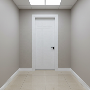 Ahşap KAPI Özel Yapım Ticari Modern Su Geçirmez HDF Kalıplı Ahşap Kapı, Yüzey İşlemeli İtmeli Çekmeli 1 Yıl Garantili Banyo Kapısı - Product Image 3