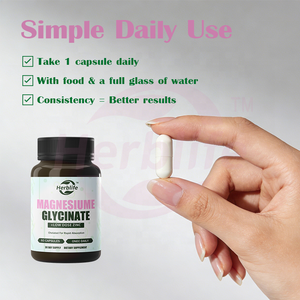 Cápsulas de Glicinato de Magnesio OEM ODM con Zinc - Favorecen la Relajación y un Sueño Reparador, Suplemento para la Salud, Apoya el Estado de Ánimo y los Huesos, Vegano - Product Image 4