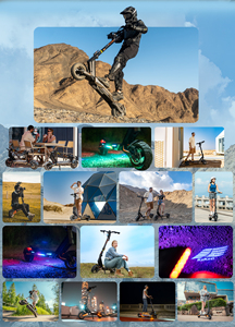 KuKirin T3 Electric Scooter with RGB Side <b>Lights</b>, Blue <b>Projection</b>, Foldable Compact, for Retail & Distributor - Product Image 5