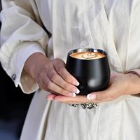 Accessoires de cuisine, tasse à café à double paroi en acier inoxydable, tasse à expresso mate, tasse à café en métal 304 pour café, bar, maison, cuisine