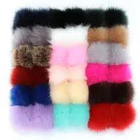 Faux Fur Pom Poms with Snap Buttons for Hats