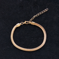 Dainty 18k Plaqué Or Pieds Bijoux Plat Serpent Cheville Femmes Élégant Chevrons Chaîne Cheville