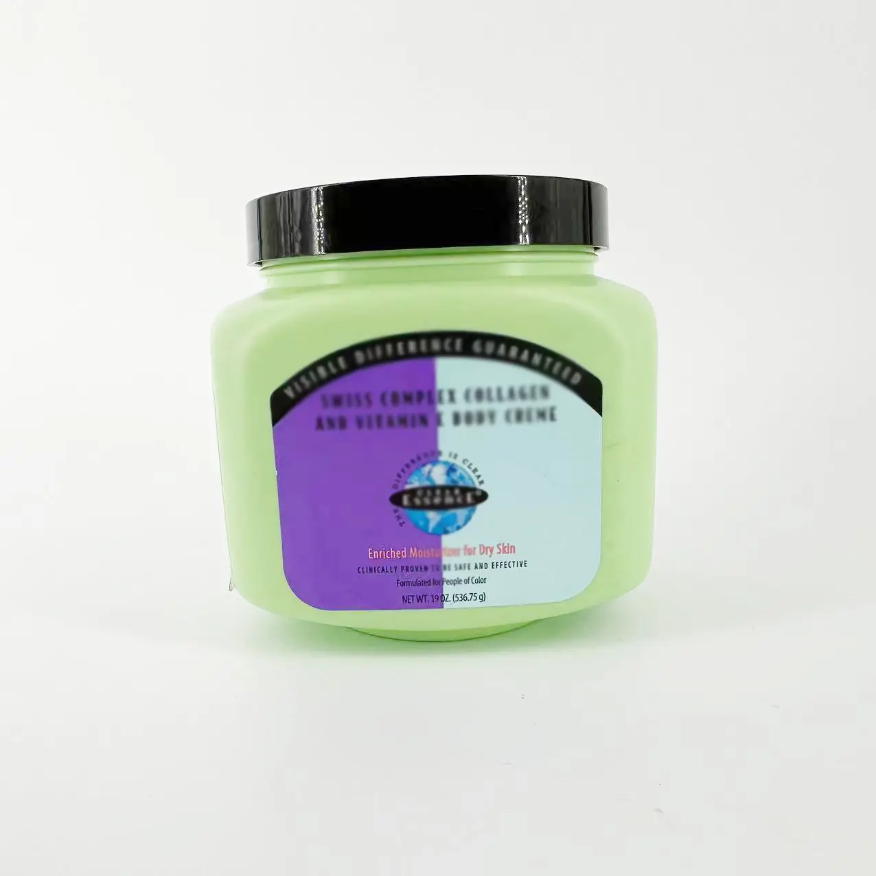 Etiqueta personalizable 19 OZ Crema tarro humectante para piel seca Botella de HDPE con tapón de rosca exfoliante corporal detergente tarro
