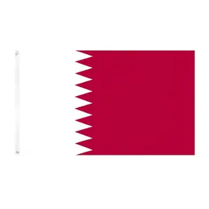 Prezzo di fabbrica 3 x5ft stampa bandiera personalizzata in poliestere, bandiera di tutti i paesi per il Qatar in Stock