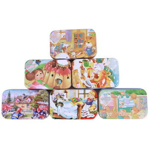 Cá nhân hoá tùy chỉnh câu đố Hộp gói Mini in ấn blueboard trò chơi câu đố kích thước nhỏ với nền in ấn ghép hình đồ chơi bằng gỗ - Product Image 1