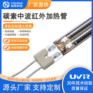 Lampe chauffante infrarouge à ondes moyennes en fibre de carbone 3000W 415V à double tube pour séchage industriel - Product Image 5