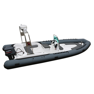 Yacht de sport CE Haohai RIB760B, bateau de pêche de luxe à coque en fibre de verre gonflable avec ensemble moteur - Product Image 4