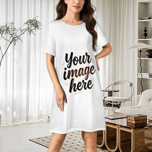 Pigiama <span class=keywords><strong>Sexy</strong></span> <span class=keywords><strong>da</strong></span> Donna, Camicia <span class=keywords><strong>da</strong></span> <span class=keywords><strong>Notte</strong></span> a Maniche Corte, Top Comodo Taglie Grandi, Abbigliamento <span class=keywords><strong>da</strong></span> <span class=keywords><strong>Notte</strong></span> Casual S-3XL, Camicia <span class=keywords><strong>da</strong></span> <span class=keywords><strong>Notte</strong></span> Femminile - Product Image 2