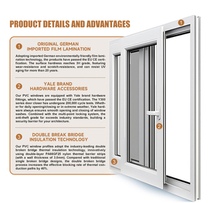 Ventana <span class=keywords><strong>Corredera</strong></span> de Alta Seguridad, Nueva, Pequeña, Horizontal, de Plástico, con Doble Acristalamiento, Ventana de Sótano, Ventana de PVC - Product Image 6