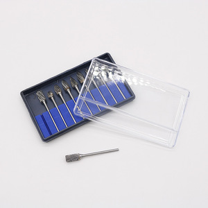 Carbide Rotary <b>File</b> Set Tungsten Carbide Grinding Head For Metal Low Speed Grinder Accessories 80mm Blue Packaging <b>Box</b> - Product Image 1