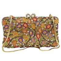 Modische Party-Kristalltasche Glänzendes Blumenmuster Abendkleid-Handtasche Luxuriöse Damen-Abendtasche