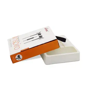 Индивидуальная заводская цена стерео наушники упаковочная коробка для наушников упаковочная бумажная коробка с пластиковым лотком