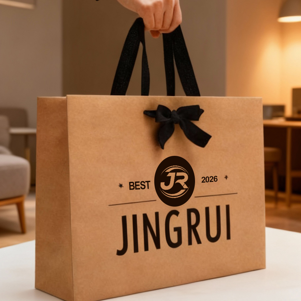 Personalized Custom Printed Brown Kraft Paper Bag Luxury Recycled Eco Friendly Gift Shopping Packaging Paper Bags With Logos