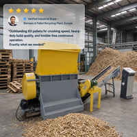Broyeur de palettes en bois industriel 37KW, concasseur de palettes usagées avec convoyeur, équipement de recyclage du bois robuste