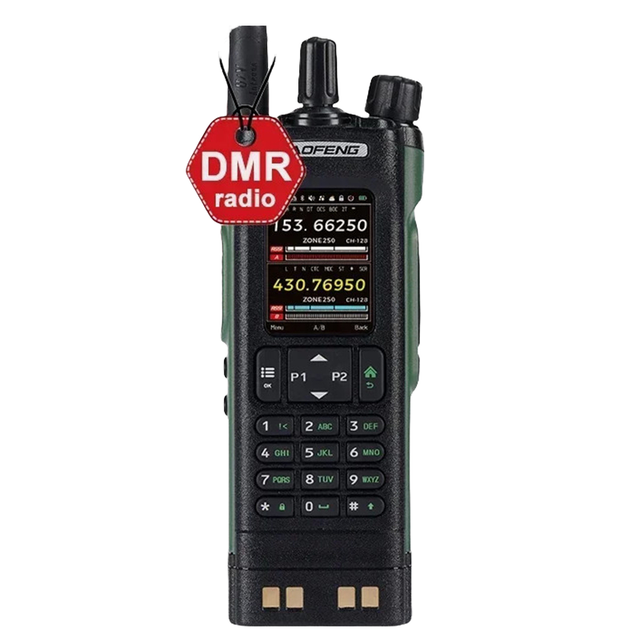 2025 Baofeng DMR Two Way Radio TDMA AES256 Encryption UHF VHF Aviation Radio 10W GPS APRS BAOFENG DM32UV Walkie Talkie