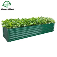 Kit de lit de jardin surélevé modulaire carré 9N1 en métal ondulé de 17 pouces de haut pour la plantation de jardin à la maison vente en gros