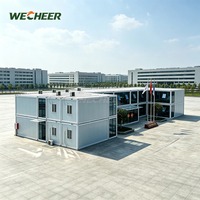 Maisons modulaires préfabriquées en kit, conteneurs étanches avec panneaux sandwich isolés pour l'hébergement des travailleurs