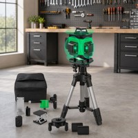 Niveau laser vert multifonctionnel Missdake professionnel de qualité DIY 360° 4D 16 lignes, auto-nivelant, batterie au lithium, version UE
