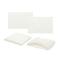 Vente en gros usine – Ensemble de literie 4 pièces en microfibre de polyester 400TC, couleur unie, housse de couette, drap-housse et taies d'oreiller pour la maison et l'hôtel