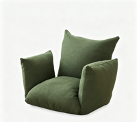Canapé paresseux tout-en-un, avec coussin moelleux attrayant et bien fait, dossier et assise pliables de style japonais minimaliste.