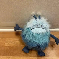 Adorable Peluche Monstre Alien Bleu Dégradé JC, Douce et Moelleuse, Poupée Créature en Fourrure, Jouet Apaisant pour Bébé, Décoration Maison