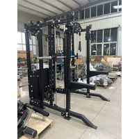 Machine Smith multifonctionnelle pour la musculation à domicile, en acier au carbone, avec pile de poids de 70 kg pour des entraînements de force du corps entier