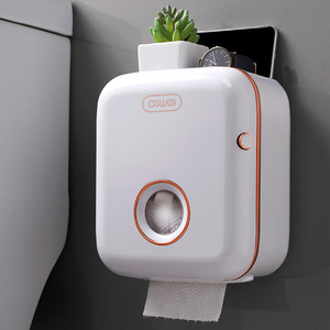 Vente en gros boîte de pompage murale étanche pour toilettes boîte à <span class=keywords><strong>papier</strong></span> hygiénique en plastique boîte de <span class=keywords><strong>rangement</strong></span> pour rouleau de <span class=keywords><strong>papier</strong></span> <span class=keywords><strong>toilette</strong></span> sans poinçon - Product Image 5