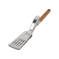 Ensemble de spatule et pince à barbecue en acier inoxydable avec clip, conception 2-en-1, résistant à la chaleur, facile à nettoyer