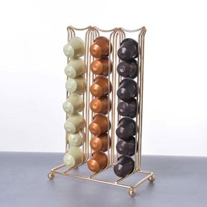 Support de rangement en métal doré pour 36 capsules de café, grande capacité, pour dosettes et paniers à capsules - Product Image 1