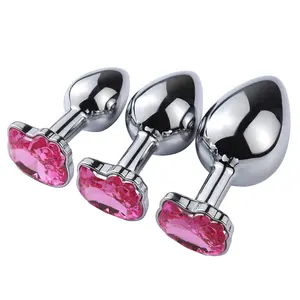different shapes Small Jewel Butt Plug Factory Direct Adult Masturbation Metal Stainless Steel Male Anal Toy